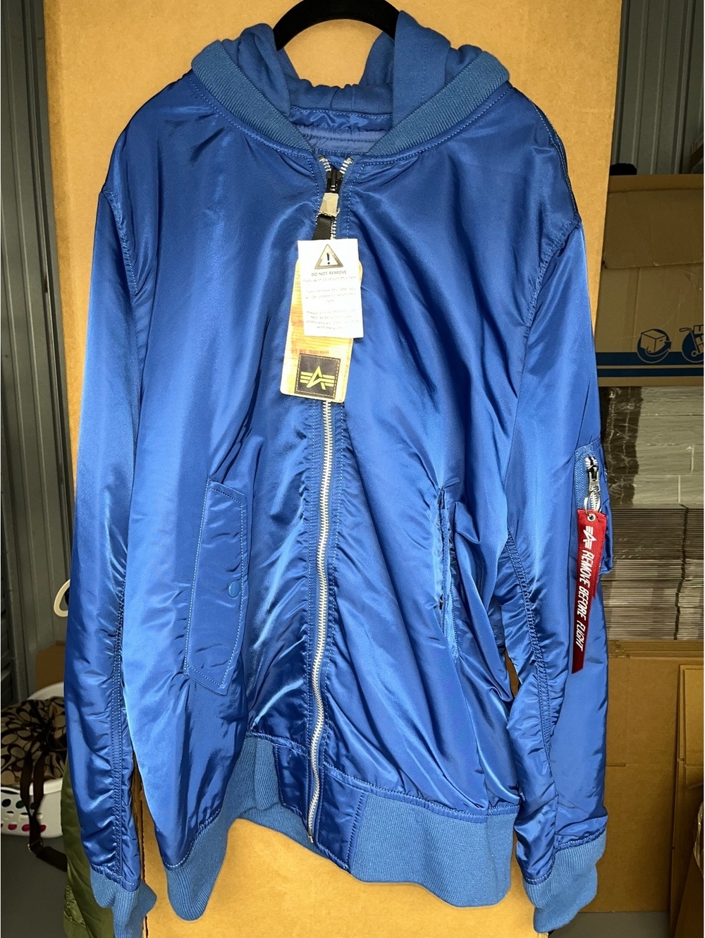 Alpha Industries Men's Blue Bomber Jacket 2XL